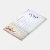 Lege takenlijst notities strand schelpen post-it® notes (Schuin)