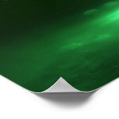 Lege takken gloeiende boom - groen poster (Hoek)