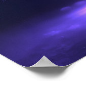 Lege takken gloeiende boom - Paars Poster (Hoek)