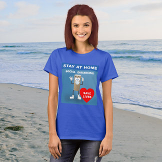 Lege toiletpapier Rollveiligheid 1e berichtvenster T-shirt