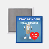 Lege toiletpapierrol met eerste bericht over veili magneet (Voorkant / Achterkant)