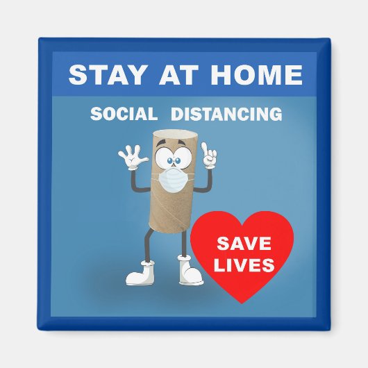 Lege toiletpapierrol met eerste bericht over veili magneet (Voorkant)