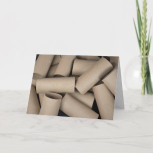 lege toiletpapierrollen verjaardag kaart