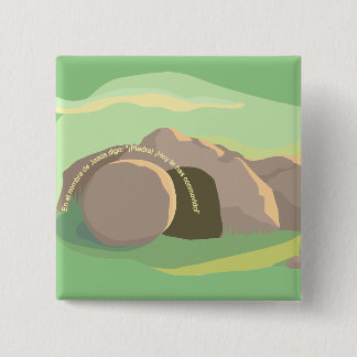 Lege Tomb, ik stone. Gij Kunst bewoog! I ESP I Squ Vierkante Button 5,1 Cm