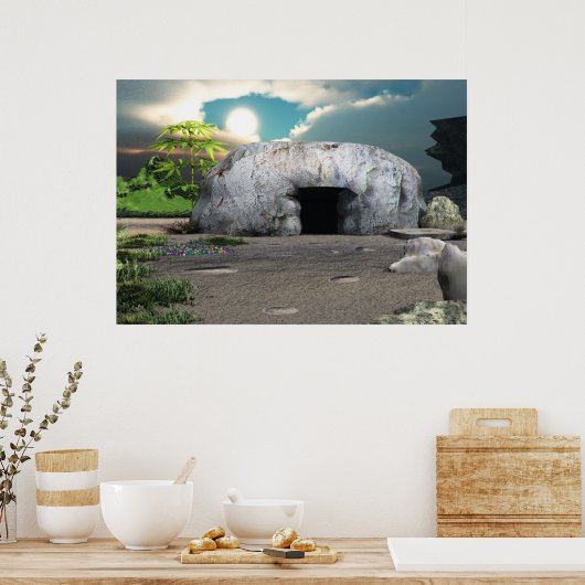 Lege tombe van Christus Poster (Keuken)