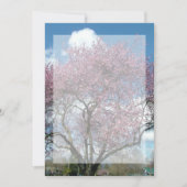 lege uitnodiging, kersenbloesem boom kaart (Voorkant)
