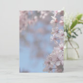 lege uitnodiging, kersenbloesemboom kaart (Staand voorkant)