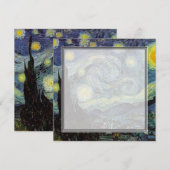 lege uitnodiging, van Gogh sterrenhemel Kaart (Voorkant / Achterkant)