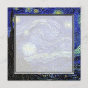 lege uitnodiging, van Gogh sterrenhemel Kaart