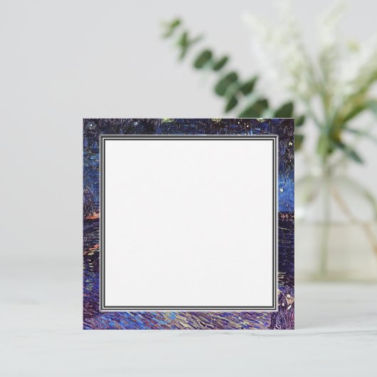 lege uitnodiging, Van Gogh sterrenhemel Kaart (Staand voorkant)