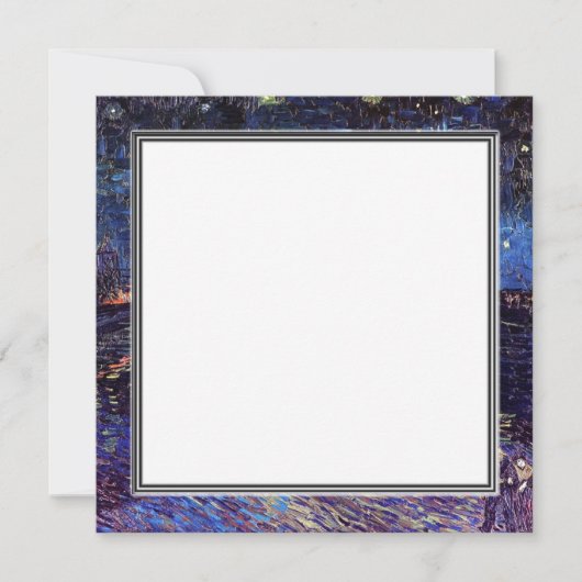 lege uitnodiging, Van Gogh sterrenhemel Kaart (Voorkant)