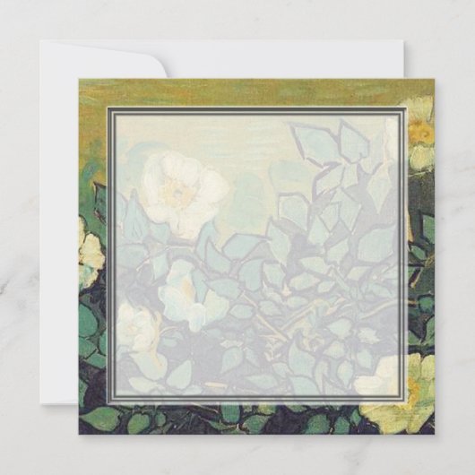lege uitnodiging, van Gogh Wilde Rozen Kaart (Voorkant)