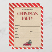 Lege uitnodiging voor kerstfeest (Voorkant / Achterkant)