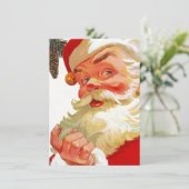 Lege uitnodigingen Santa Beckoning (Staand voorkant)