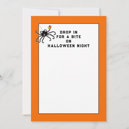 Lege uitnodigingen van het Halloween-feest (Achterkant)