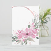 Lege uitnodigingsontwerp met curve en bloemen kaart (Staand voorkant)