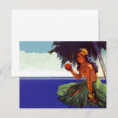 Lege uitvindingen  Tropische Isle Luau Party Kaart (Voorkant / Achterkant)