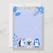 Lege voeg je eigen sneeuwvlok pinguïns ijsbeer toe kaart (Voorkant)