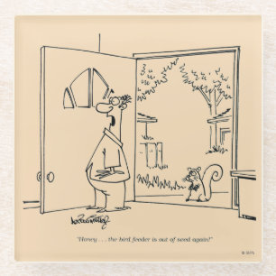 Lege vogelinvoer 2 glazen onderzetter