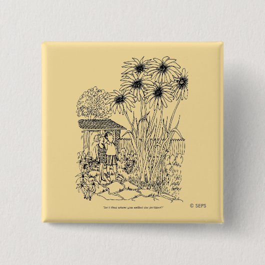 Lege vogelinvoer 2 vierkante button 5,1 cm (Voorkant)