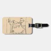 Lege vogelinvoer bagagelabel (Voorkant horizontaal)