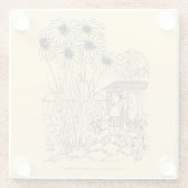 Lege vogelinvoer glazen onderzetter (Achterkant)