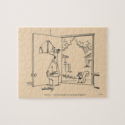 Lege vogelinvoer legpuzzel (Horizontaal)