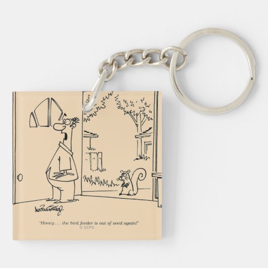 Lege vogelinvoer sleutelhanger (Achterkant)