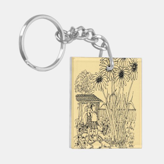 Lege vogelinvoer sleutelhanger (Voorkant Links)