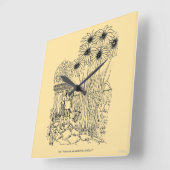 Lege vogelinvoer vierkante klok (Hoek)