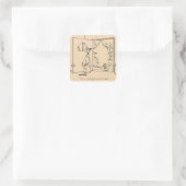 Lege vogelinvoer vierkante sticker (Tas)