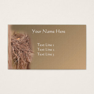 Lege vogelnesten op hek-Natuur Visitekaartjes