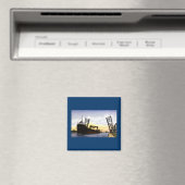 Lege vrachtschip passeren Bascule Bridge, Soo Lock Magneet (Insitu (Vaatwasser))