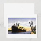 Lege vrachtwagenbrug, soo-sloten briefkaart (Voorkant / Achterkant)