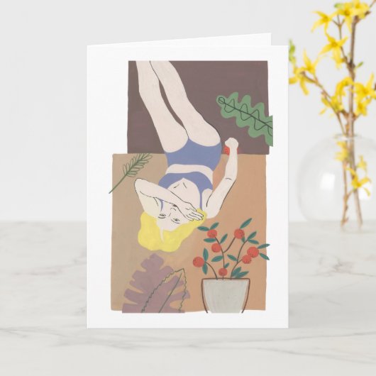 Lege vrouw kaart (Gele Bloem)