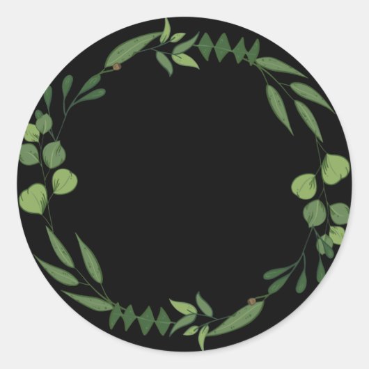 Lege waterverf bladschijf Klassieke Ro Ronde Sticker (Voorkant)