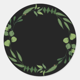 Lege waterverf bladschijf Klassieke Ro Ronde Sticker