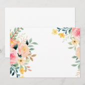 Lege Waterverf bloemen Uitnodigingen (Voorkant / Achterkant)