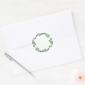 Lege waterverf ornament ronde sticker (Envelop)