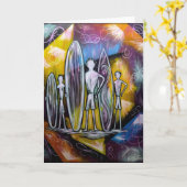 Lege Wenskaart het plakkend van de Tijd Kaart (Gele Bloem)