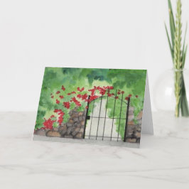 Lege wenskaart "Oude Tuinpoort" Aquarel Kaart
