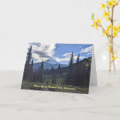 Lege Wenskaart van het nationale park Rainier Kaart (Gele Bloem)