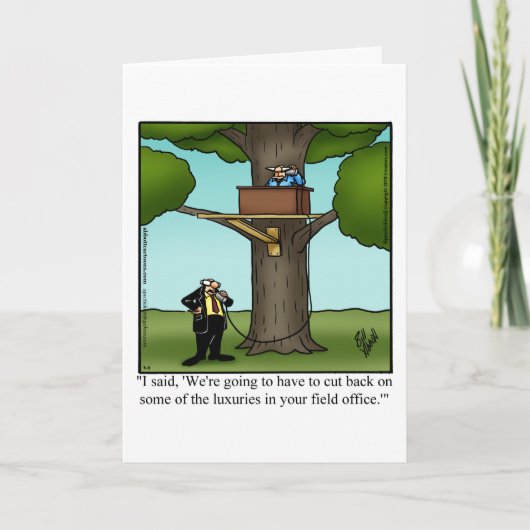 lege Wenskaart van Humor op de werkplek Kaart (Voorkant)