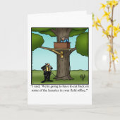 lege Wenskaart van Humor op de werkplek Kaart (Gele Bloem)