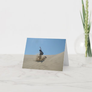 Lege Zand Surfing Wenskaarten Kaart