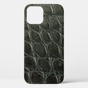 Lege zwarte alligator lederen textuur, dicht bij e Case-Mate iPhone case