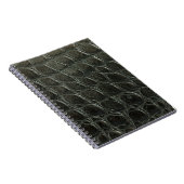 Lege zwarte alligator lederen textuur, dicht bij e notitieboek (Rechterzijde)