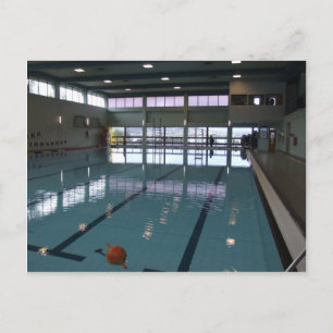 Lege zwembad briefkaart