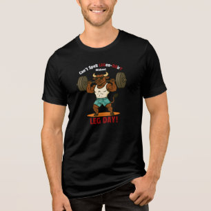 Legen-Dairy Leg Day – Grappige Stier Squat Workout Tri-Blend Shirt