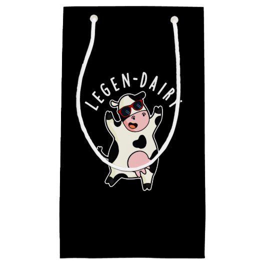 Legen-milk Funny Koe Pun Dark BG Klein Cadeauzakje (Voorkant)